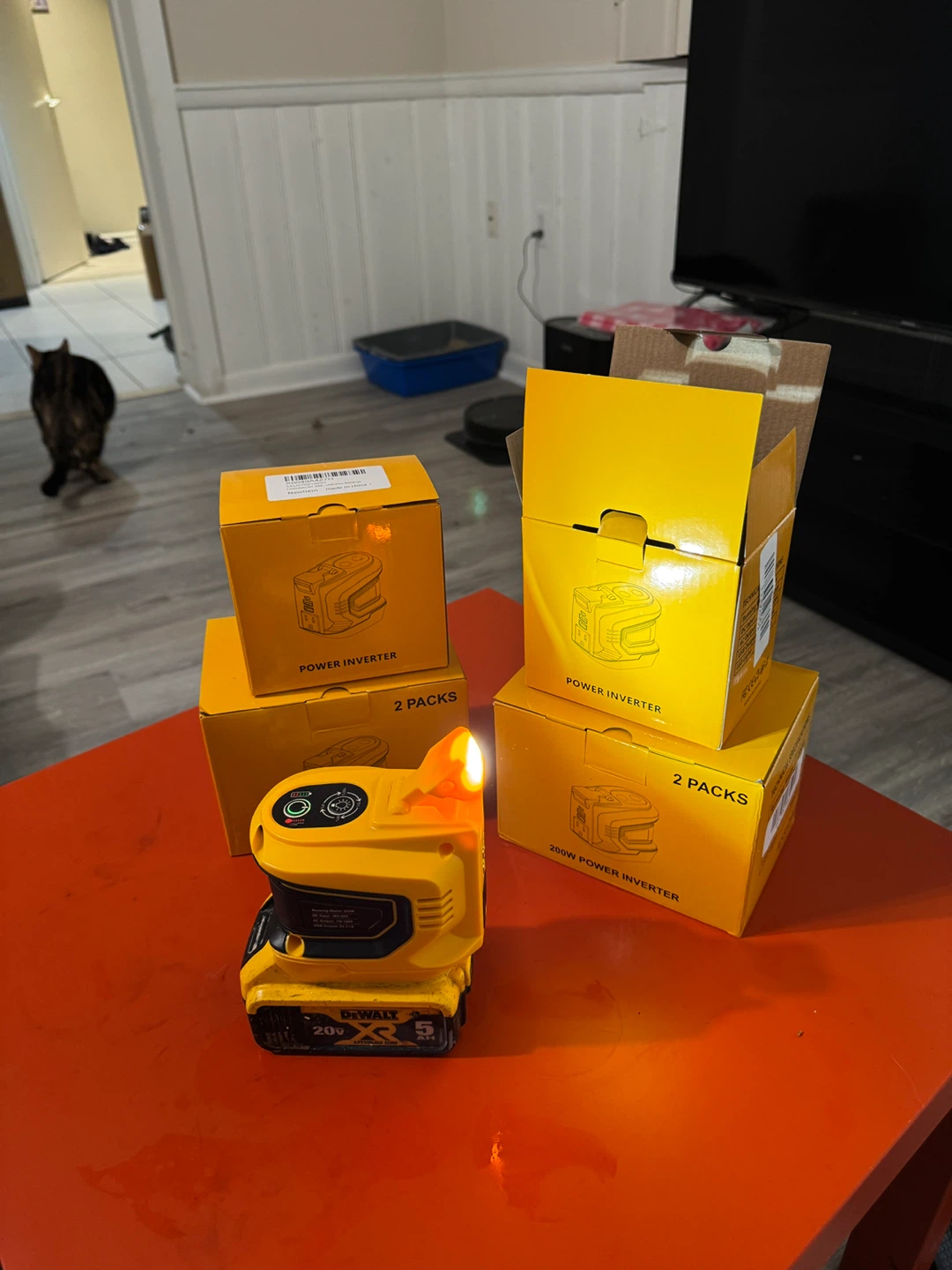 DEWALT compatible 200w Power Inverter usb-ac outlet - photo 2