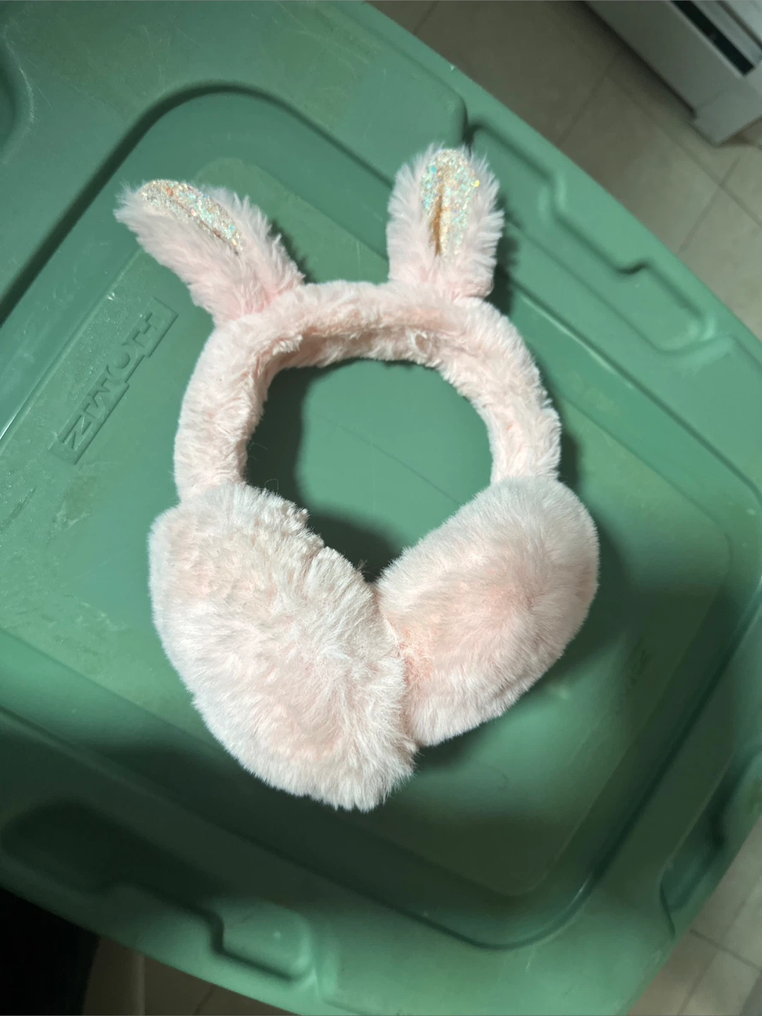Pink Faux Fur Bunny Ear Earmuffs - photo 2