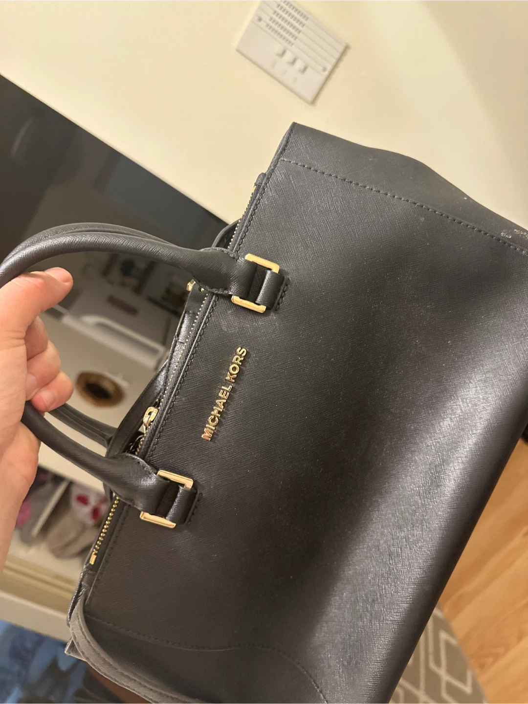 Michael Kors Black Leather Satchel Handbag - photo 2