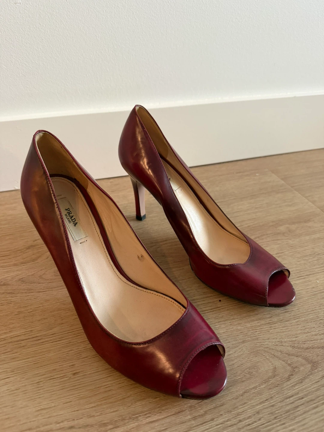 Prada Peep-Toe Heels - Size 37.5