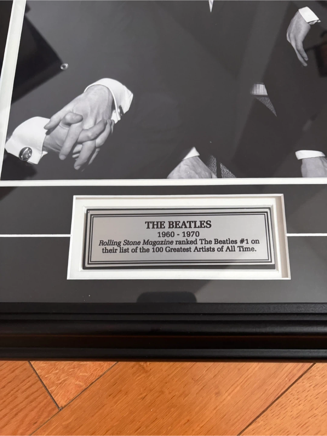 Vintage"The Beatles" Framed Display with Mini Guitar - photo 2