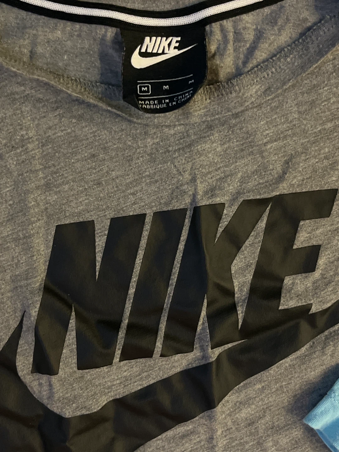 Nike T-Shirts (2) - Grey Long Sleeve & Blue Short Sleeve - photo 3