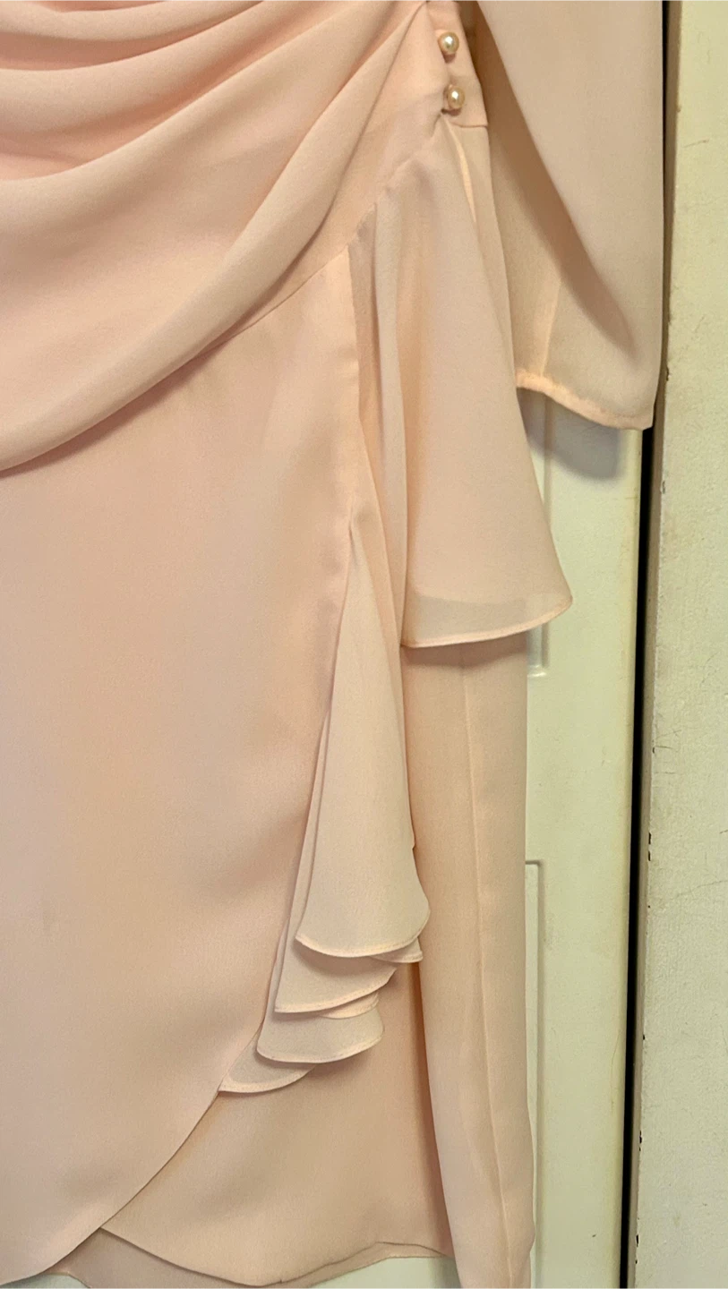 Abby Kent Women's Pink Beaded Shoulder Dress - photo 2