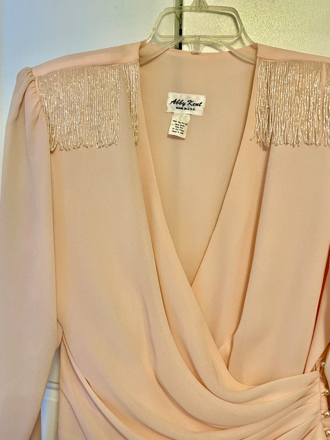 Abby Kent Women's Pink Beaded Shoulder Dress - photo 3