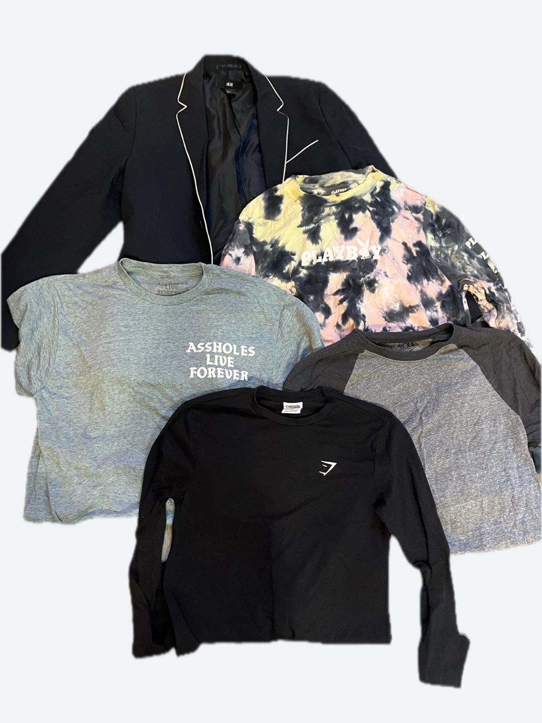 Bundle of 5 Men's Tops - H&M, Playboy, Gymshark, Billabong