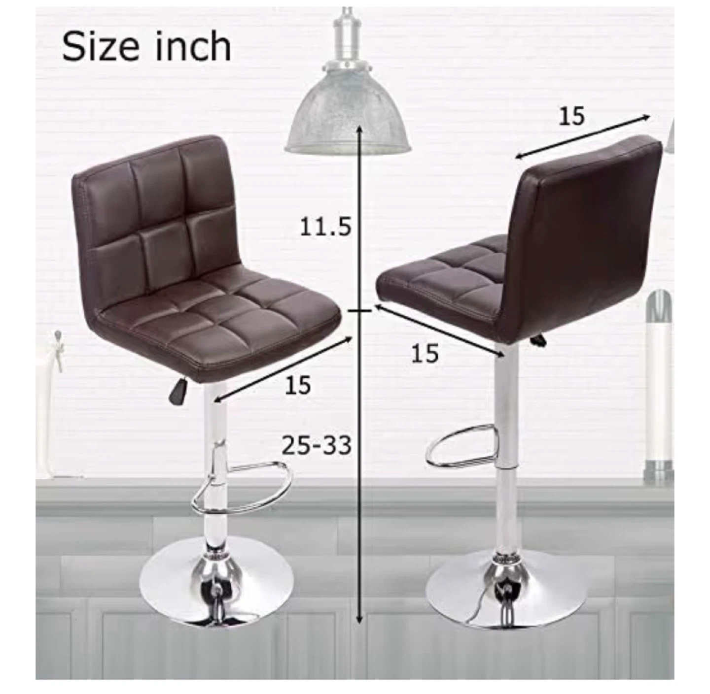 Counter Height Bar Stools Set of 2 - photo 2