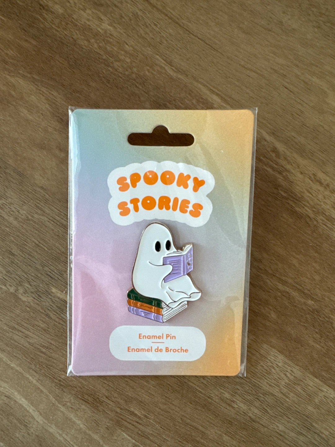 Enamel Pin - Spooky Stories Ghost Reading Books