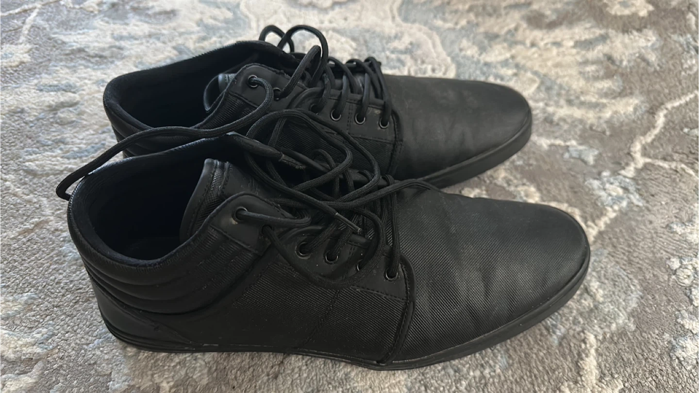 Black Mid-Top Sneakers