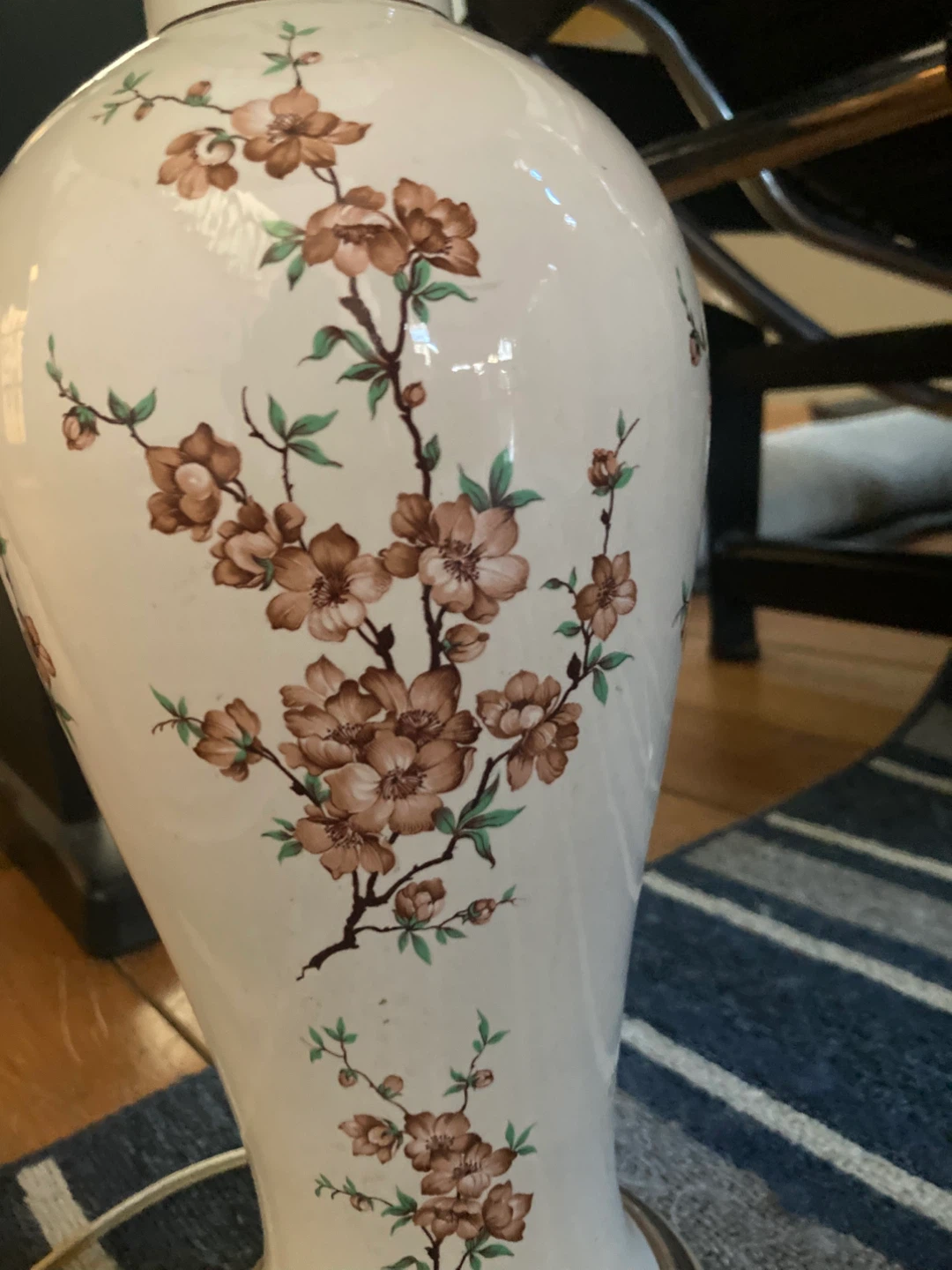 super cute retro ceramic lamp 1970s - photo 3