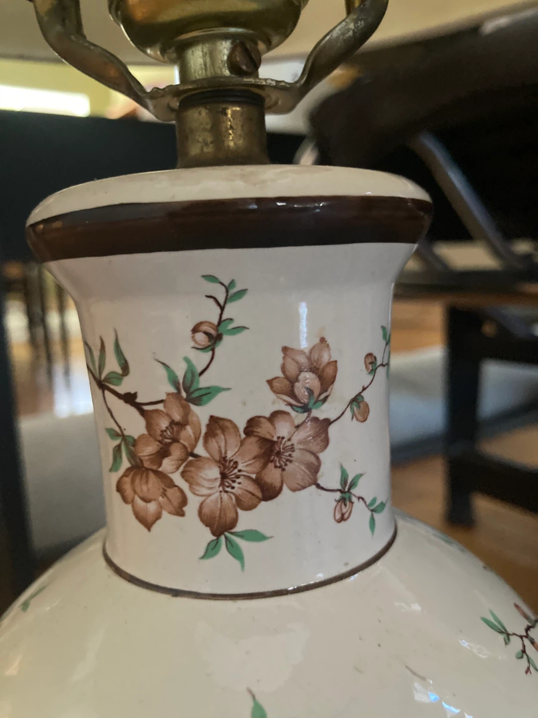 super cute retro ceramic lamp 1970s - photo 4