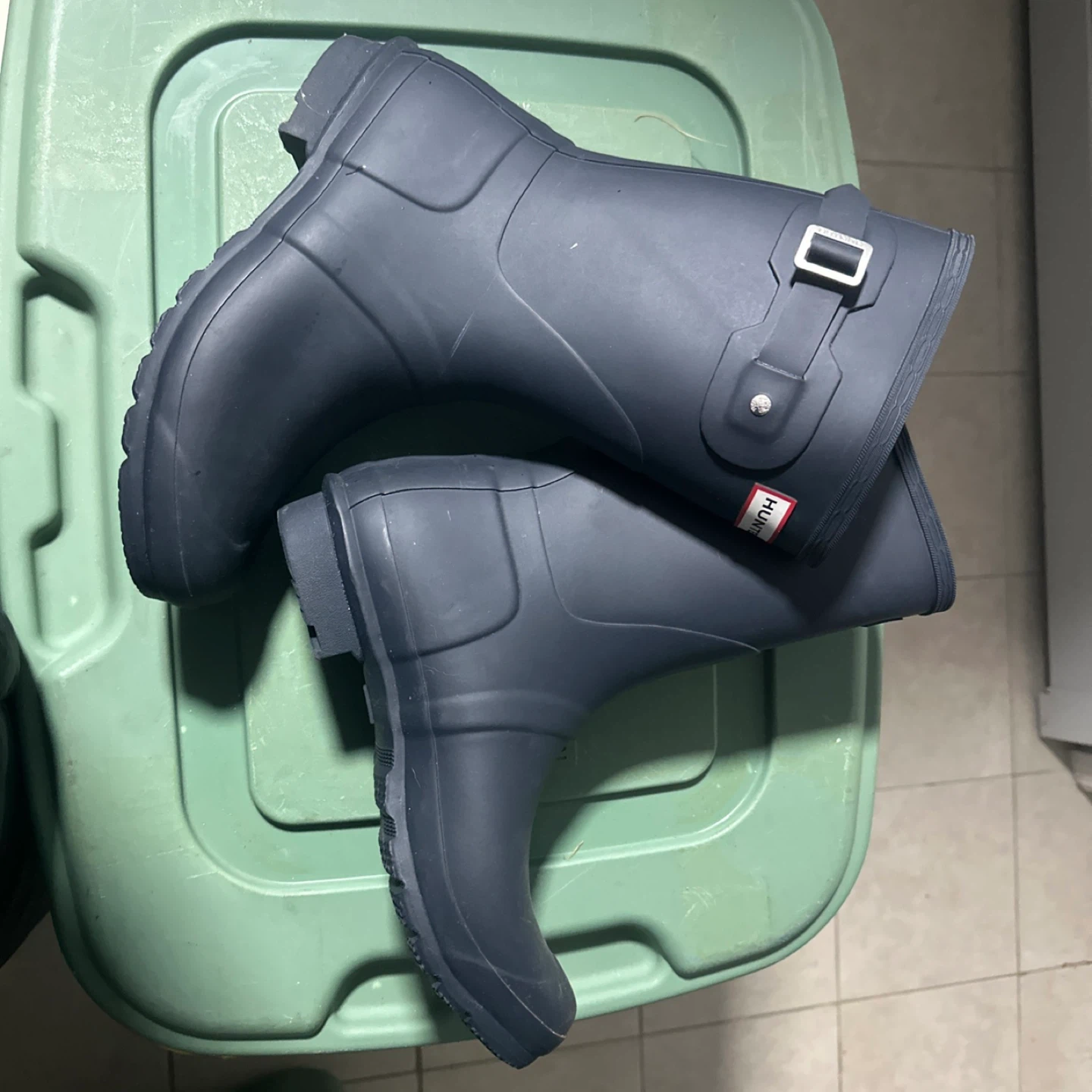 Hunter Boots Navy Rubber Tall Waterproof Rain Boots - photo 3