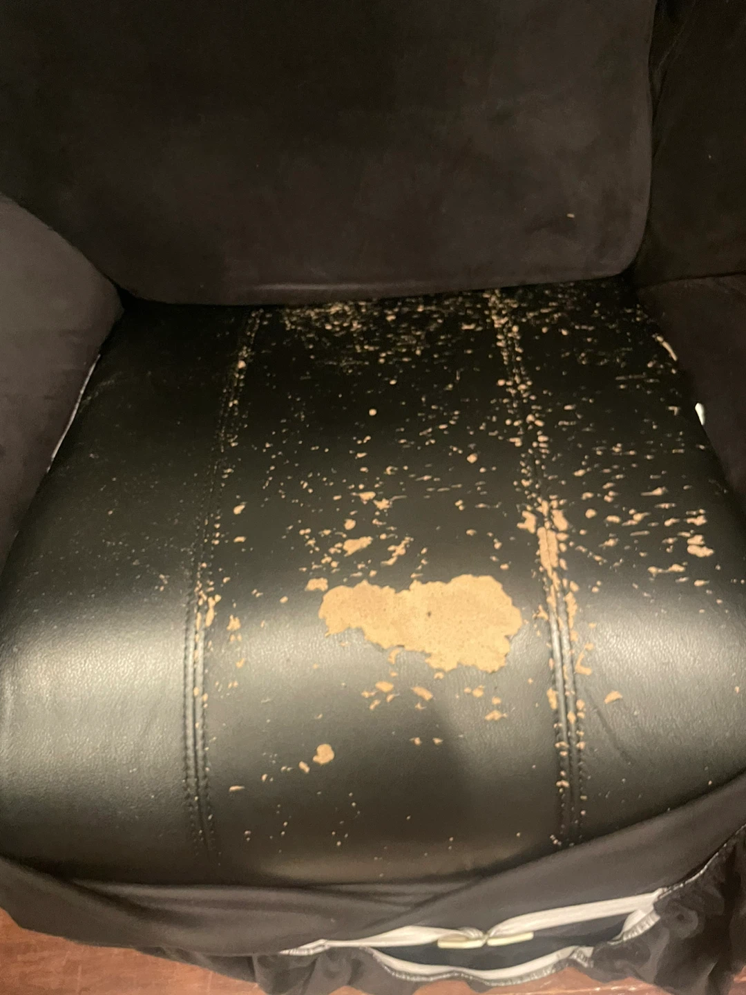 Black Leather Recliner Sofa Bobs Furniture - photo 2