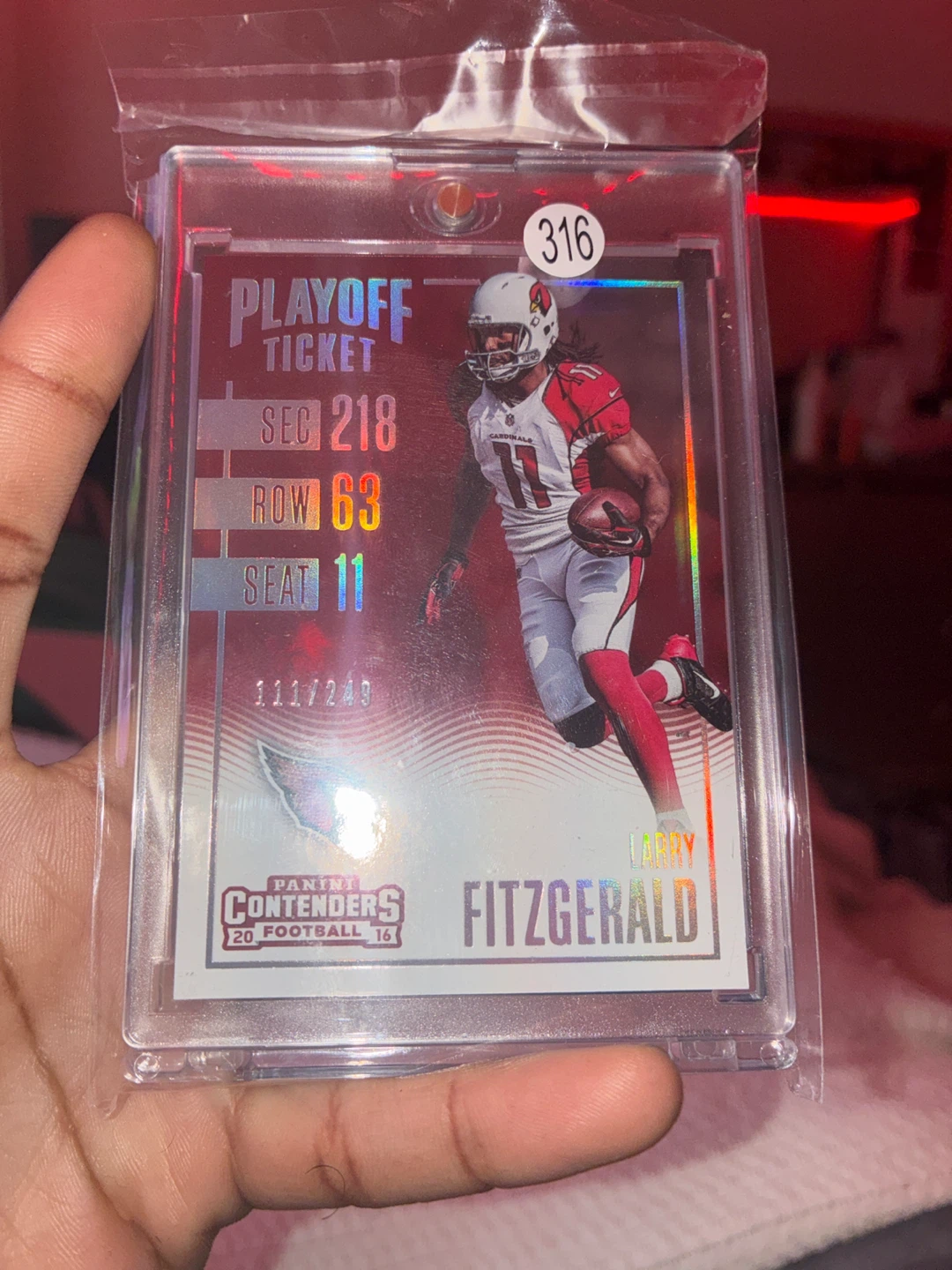 2016 Panini Contenders Football Larry Fitzgerald Card