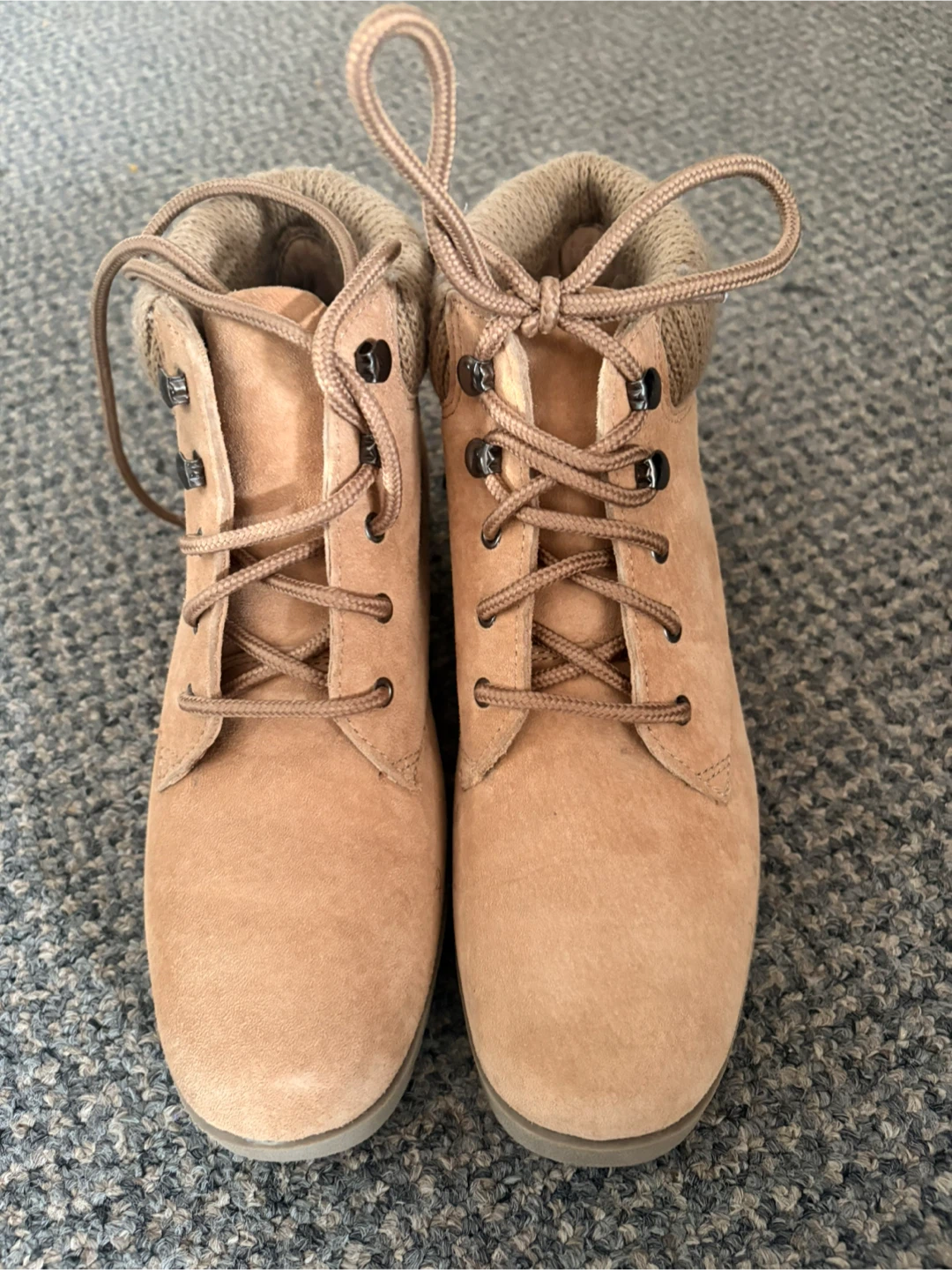 Laura Scott Women's Tan Suede Lace-Up Boots - photo 3