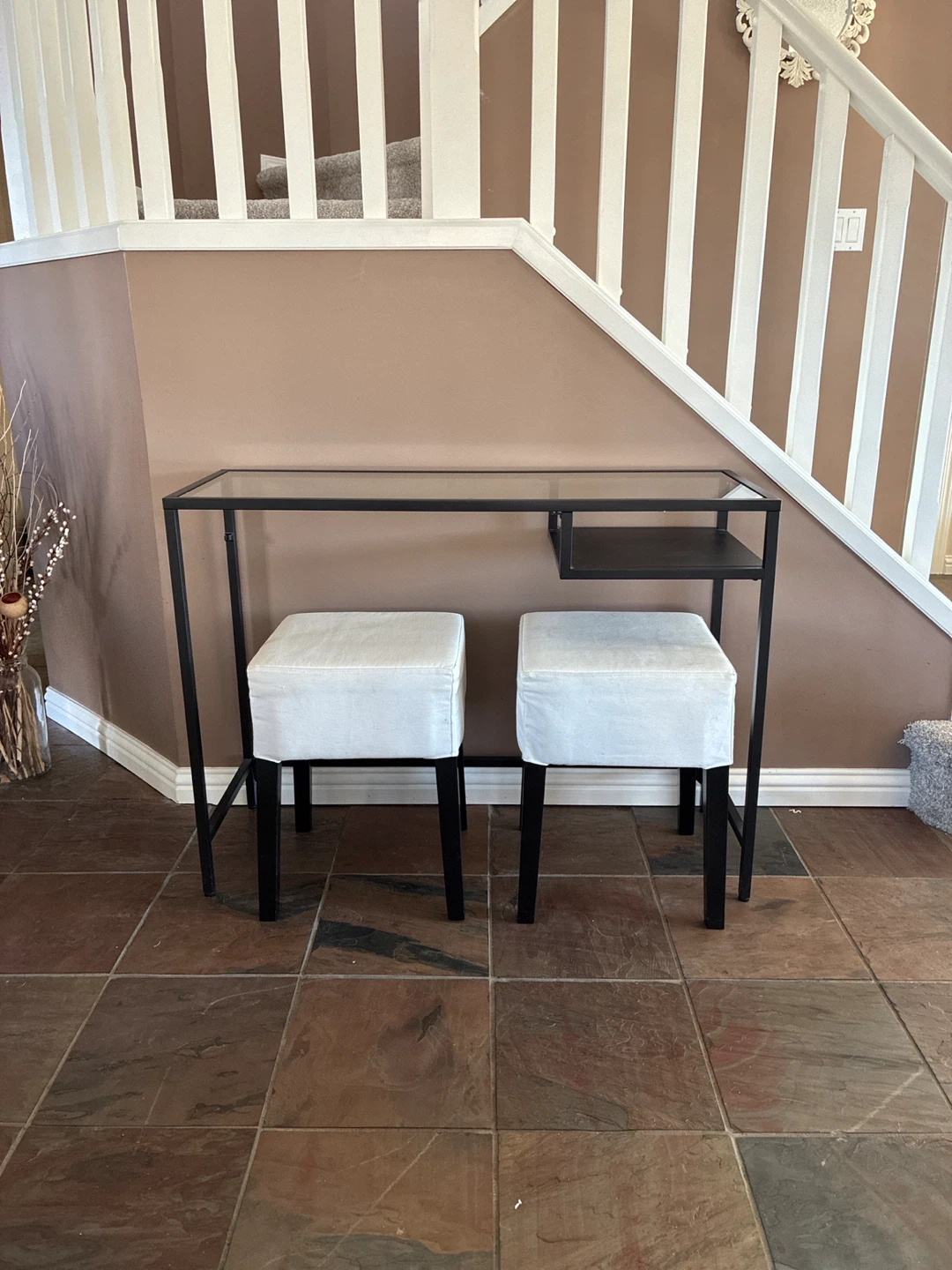 Console Table with 2 Stools