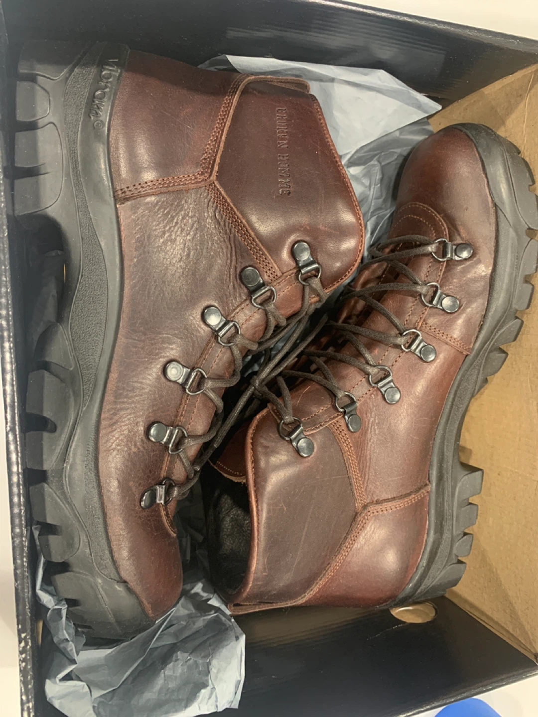 Brahma Bull WEBER Winter Hiking Boots Oxblood Leather Size 10.5