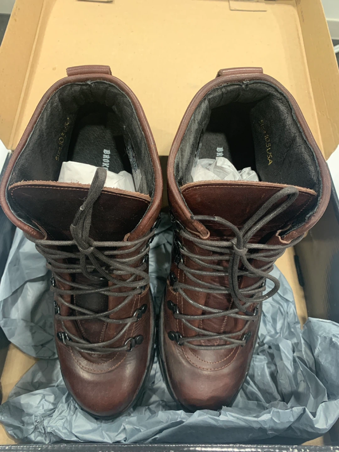 Brahma Bull WEBER Winter Hiking Boots Oxblood Leather Size 10.5 - photo 2