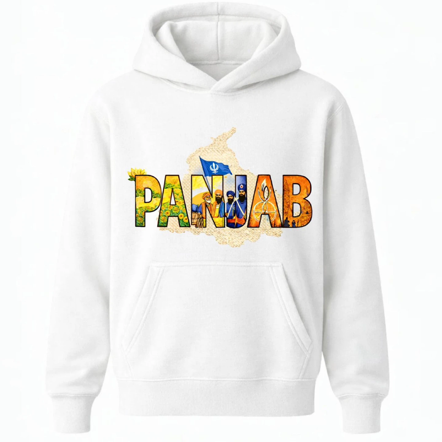 Punjab Map Graphic Hoodie - photo 5