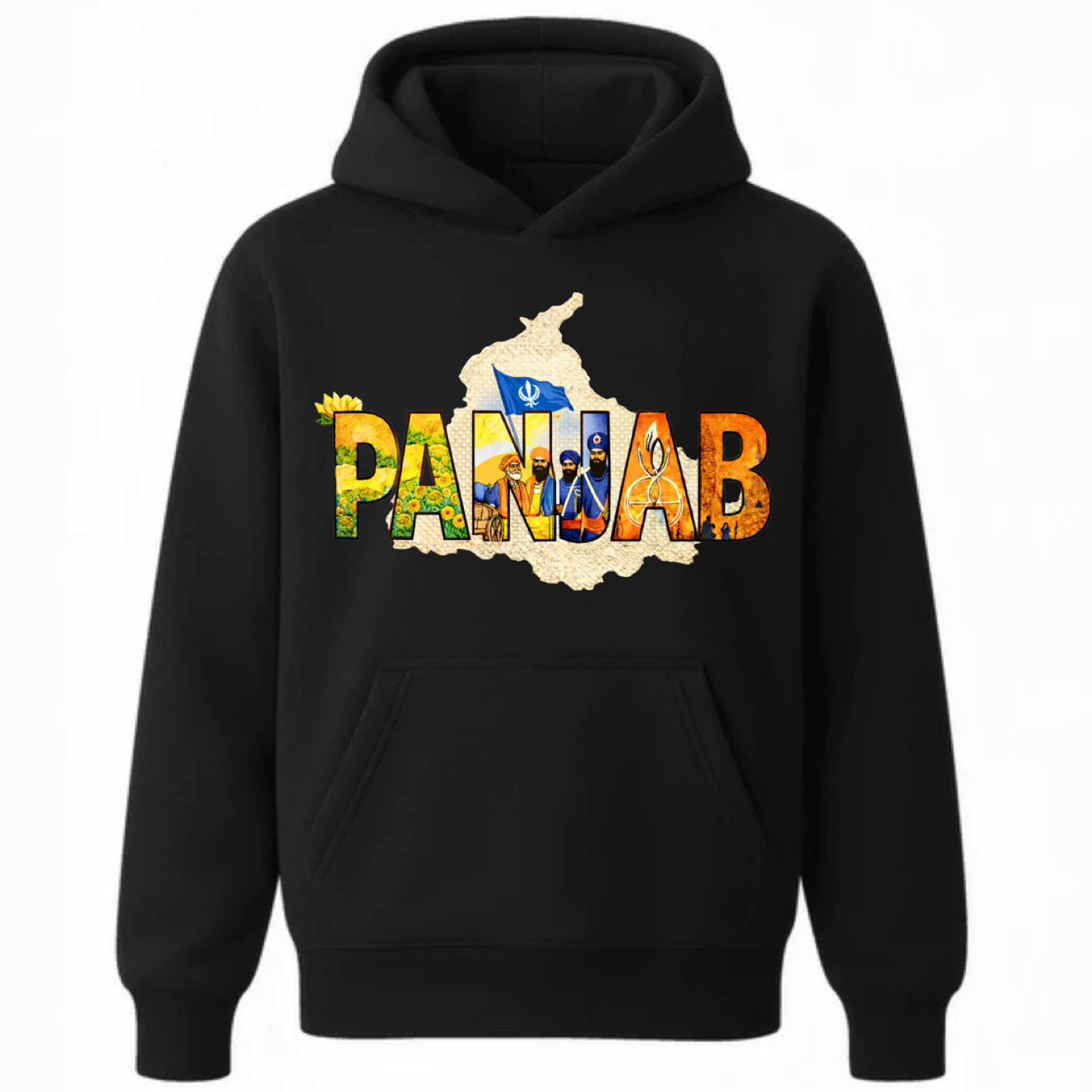 Punjab Map Graphic Hoodie