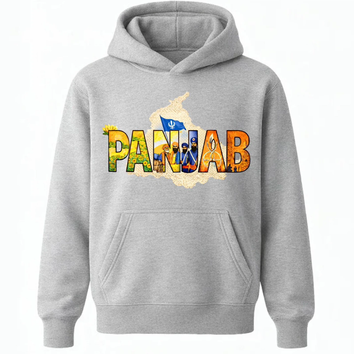 Punjab Map Graphic Hoodie - photo 2