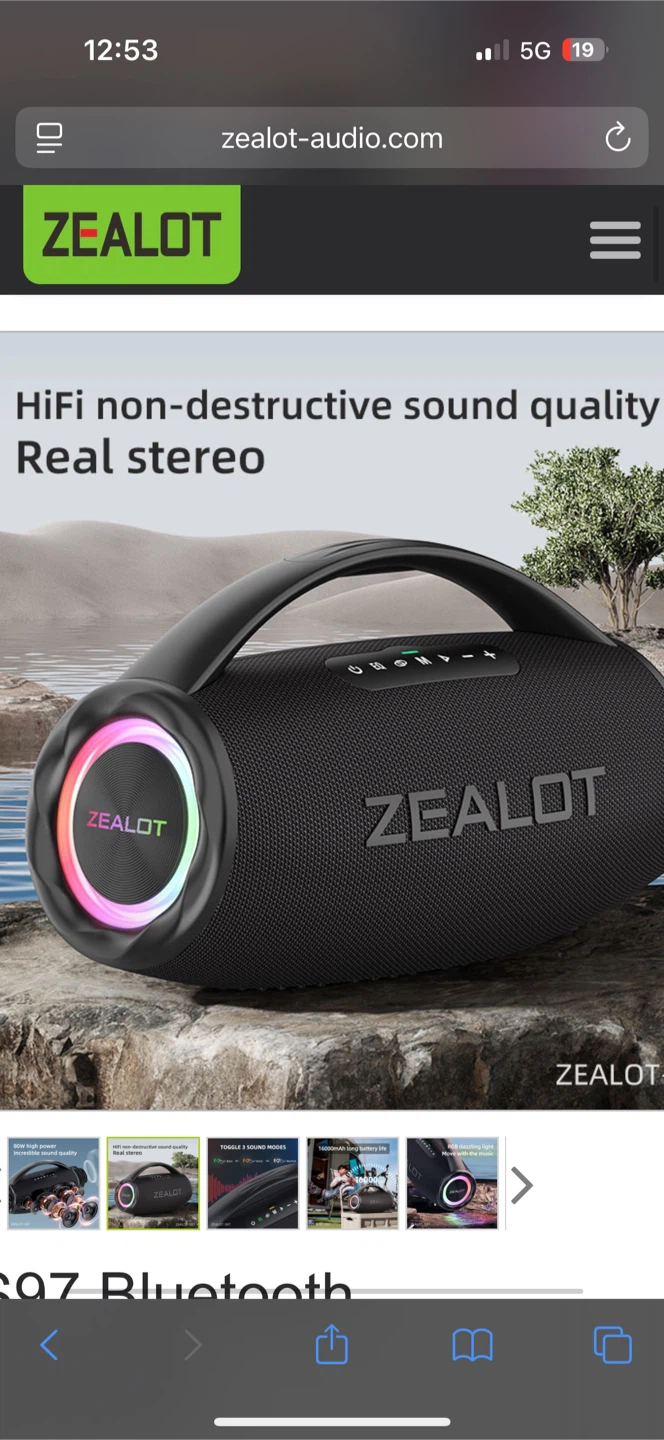 ZEALOT S97 Bluetooth Speaker - 80W, 16000mAh - photo 5