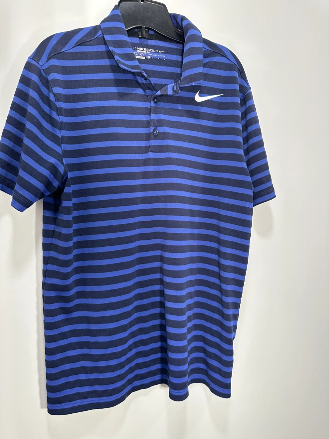 Nike Golf Dri-Fit Polo Shirt - Blue/Navy Stripe - Medium
