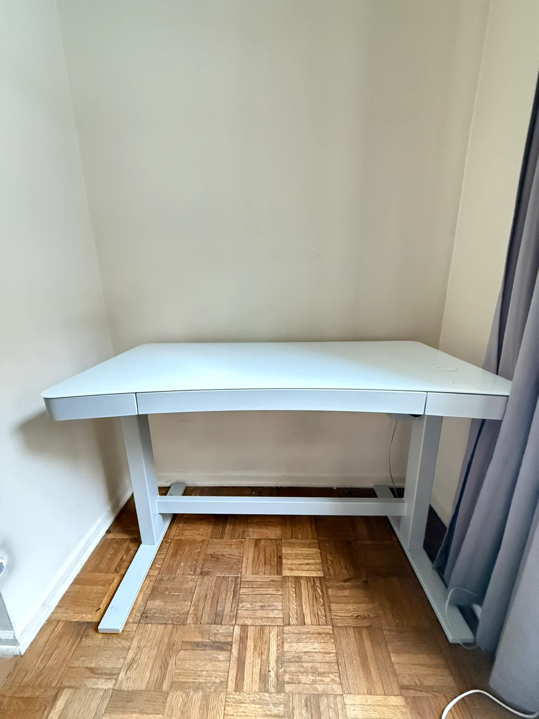 White Standing Desk with Drawer