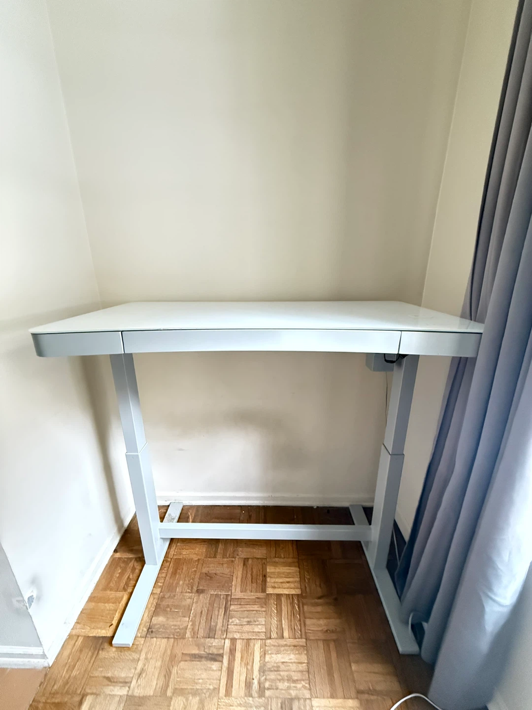 White Standing Desk with Drawer - photo 4