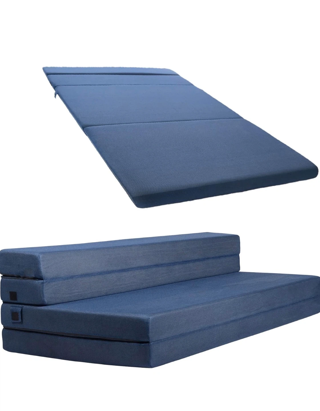 Blue Foldable Mattress -Queen size