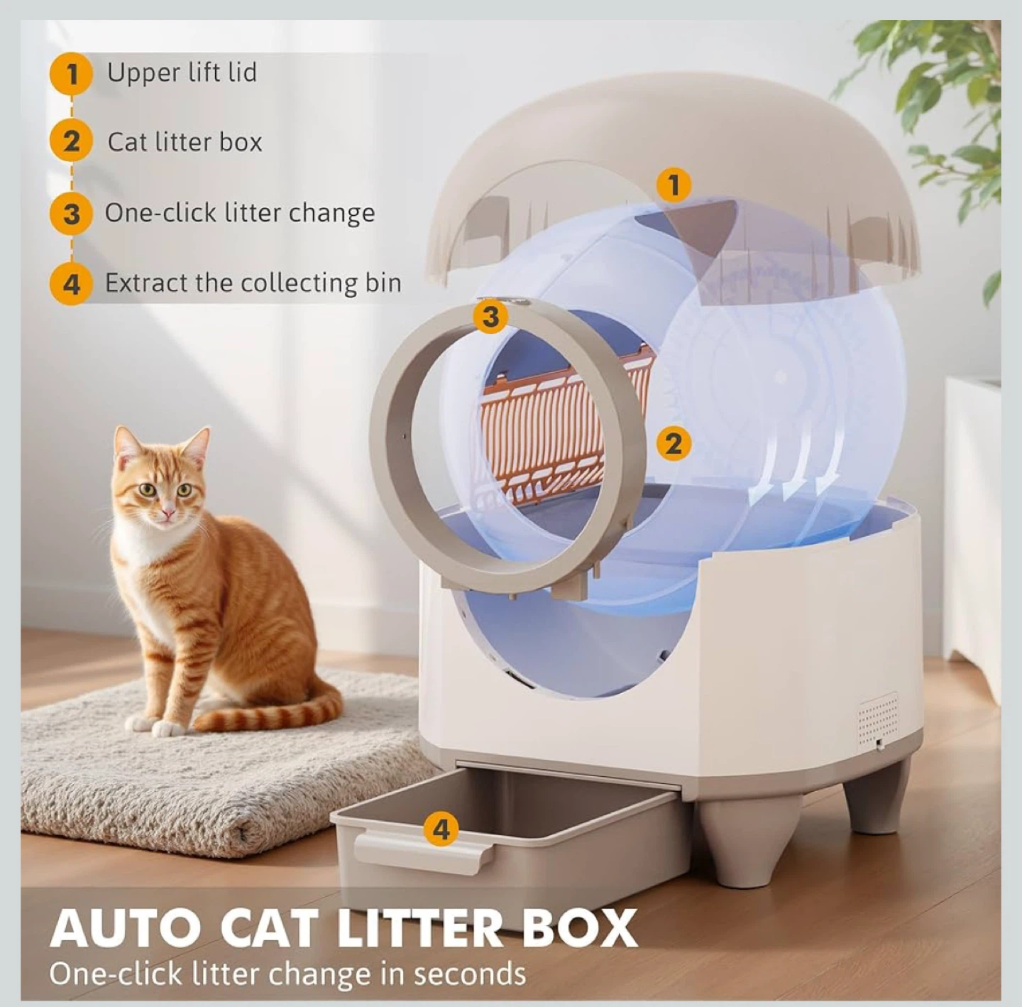 Automatic Cat Litter Box with App Remote Control - photo 4