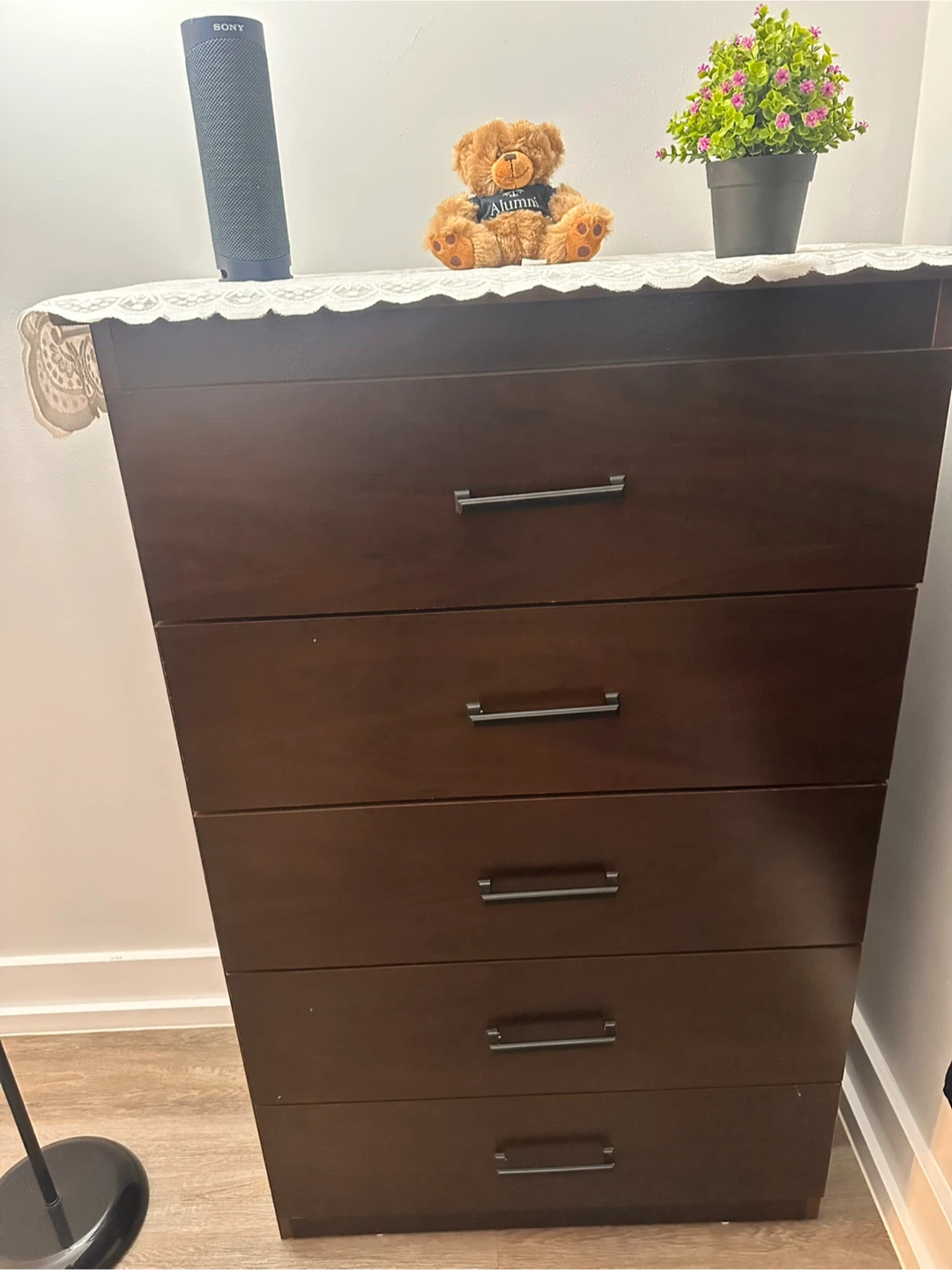 Dark Brown 5-Drawer Dresser