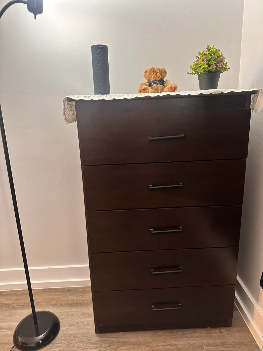 Dark Brown 5-Drawer Dresser - photo 3