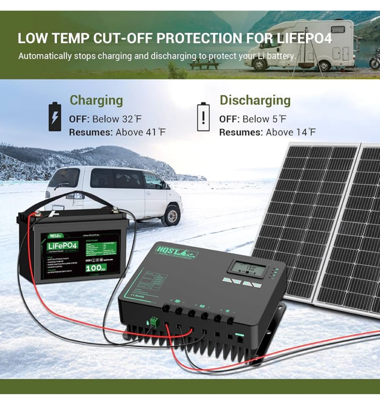 HQST 60 Amp MPPT Solar Charge Controller with Bluetooth - photo 4