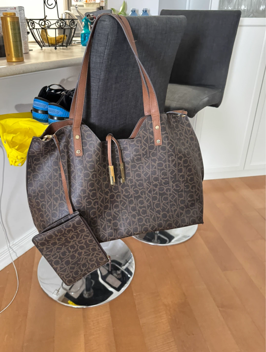 Calvin Klein Tote Bag with Matching Pouch