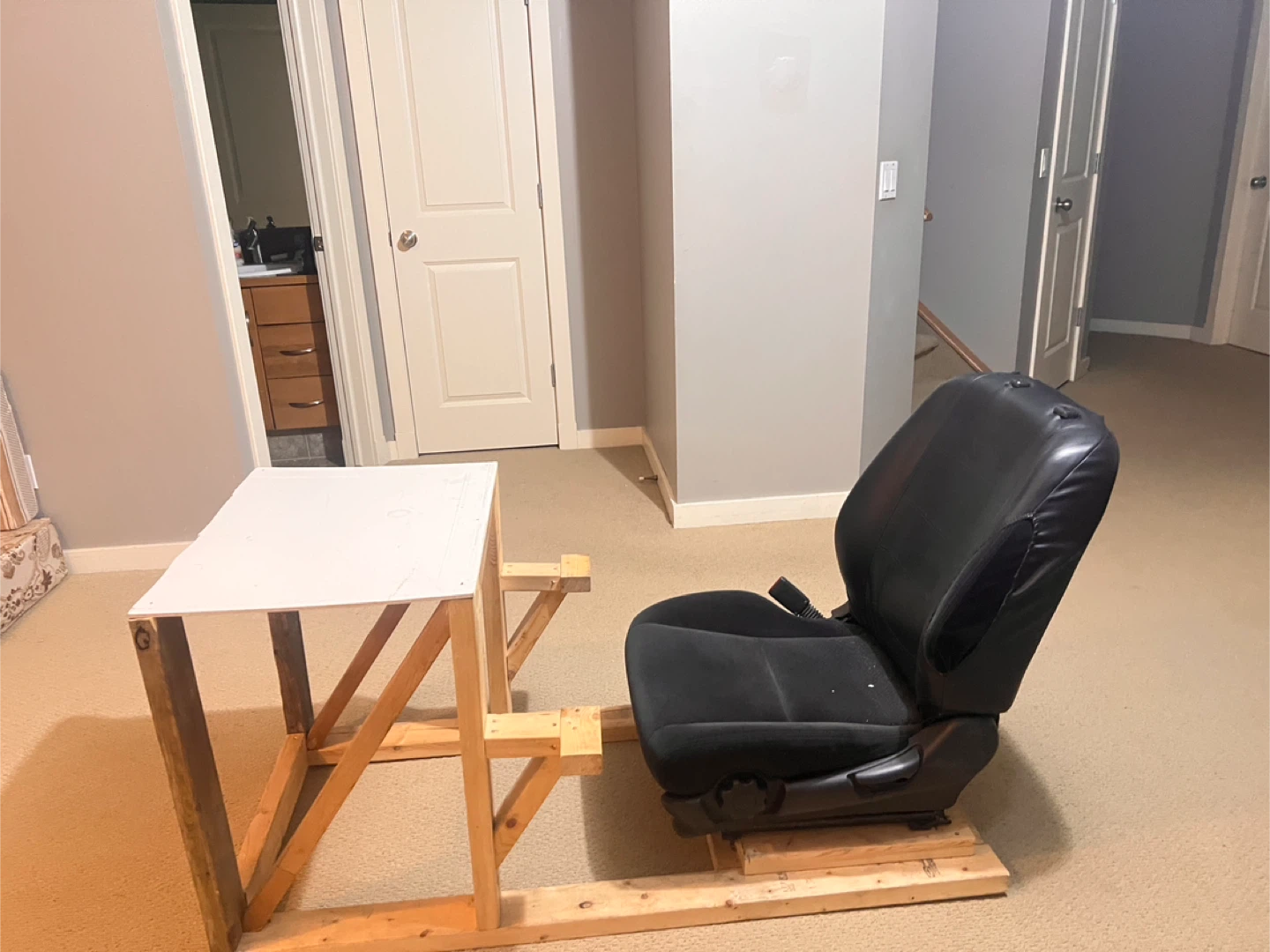 Custom Racing Simulator Seat and Desk