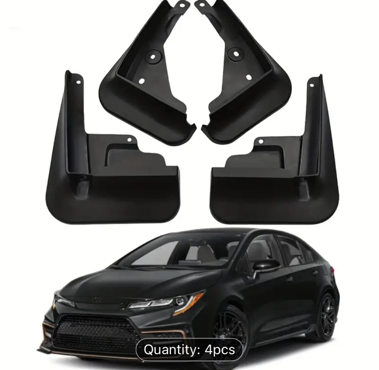 Set of 4 Black Car Mud Flaps - photo 5