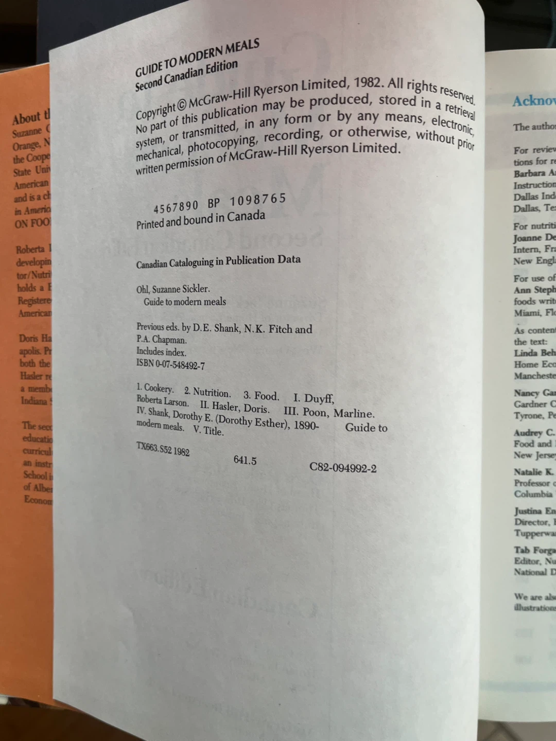 Vintage Canadian Cookbook, “Guide to Modern Meals”, 1982 - photo 4