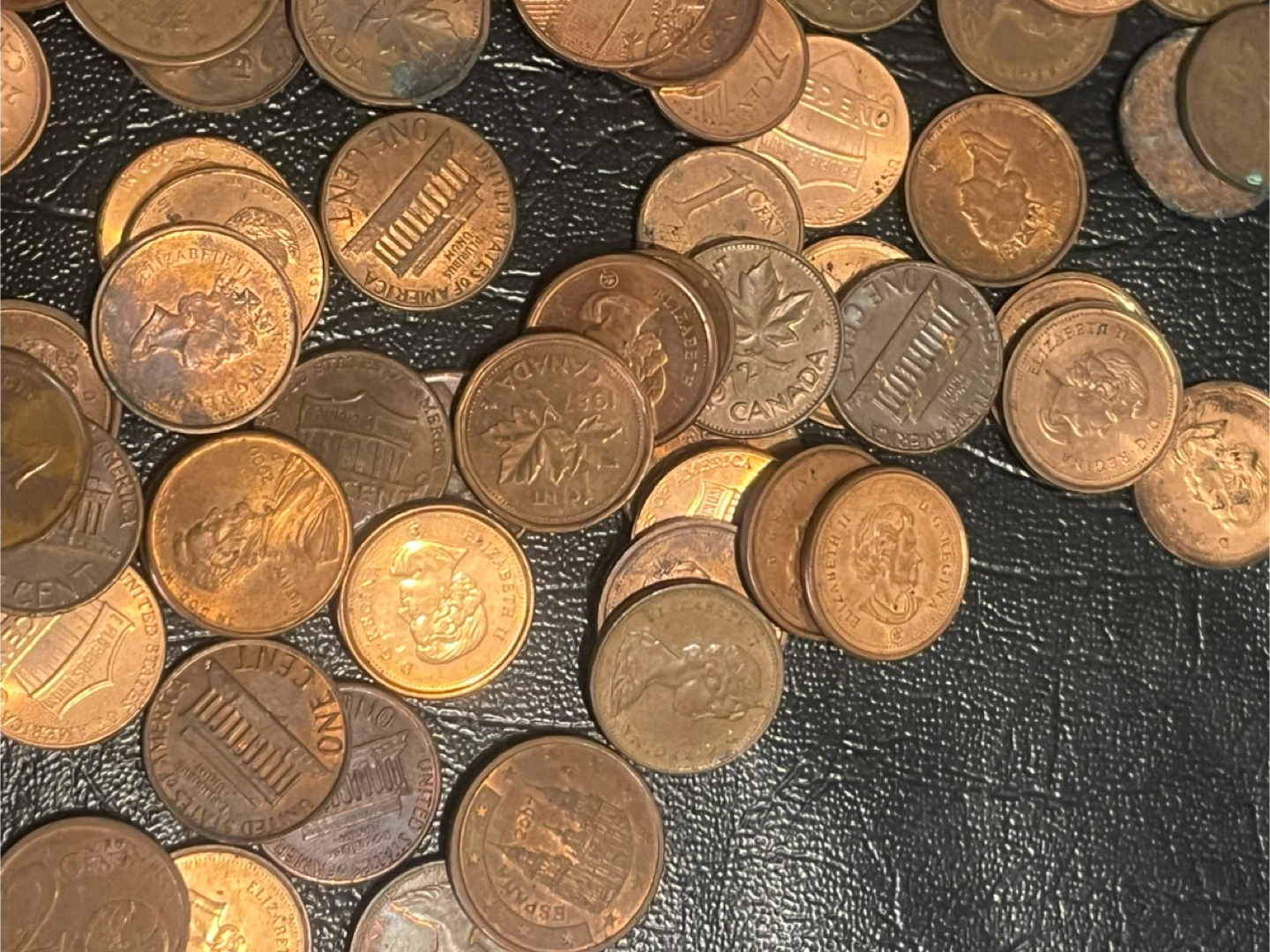 Assorted Canadian and US Pennies UK AND EURO - photo 2