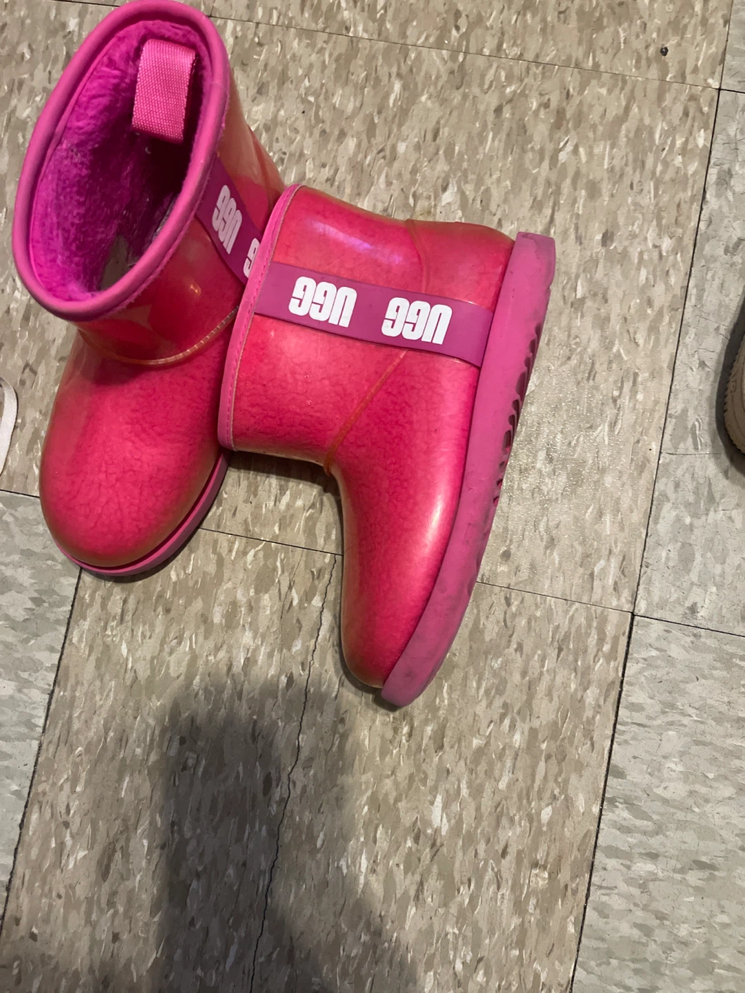 Ugg Pink Rubber Boots