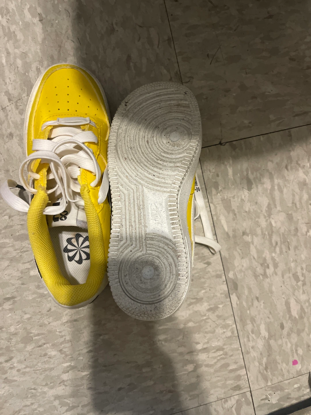Nike Air Force 1 Yellow Sneakers - photo 2