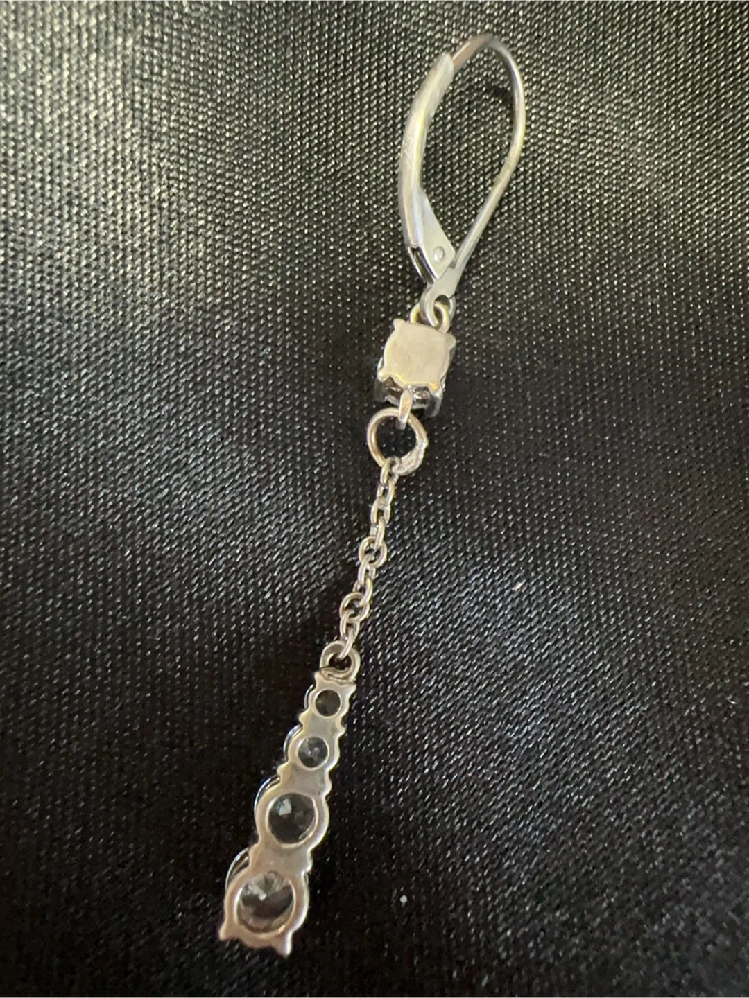 Sterling Silver Dangle Earrings with CZ Stones - photo 4