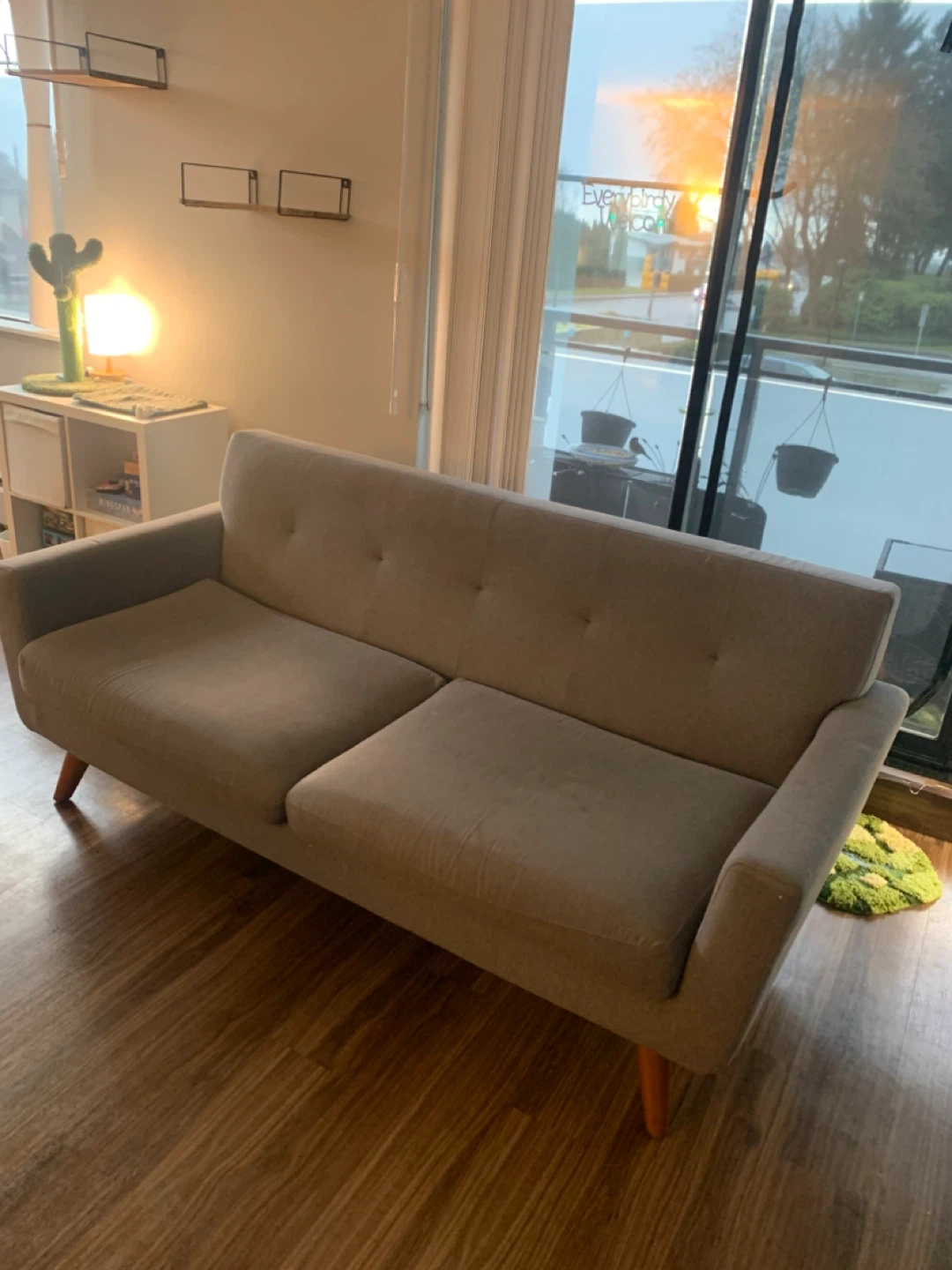 Grey Loveseat Sofa - photo 2