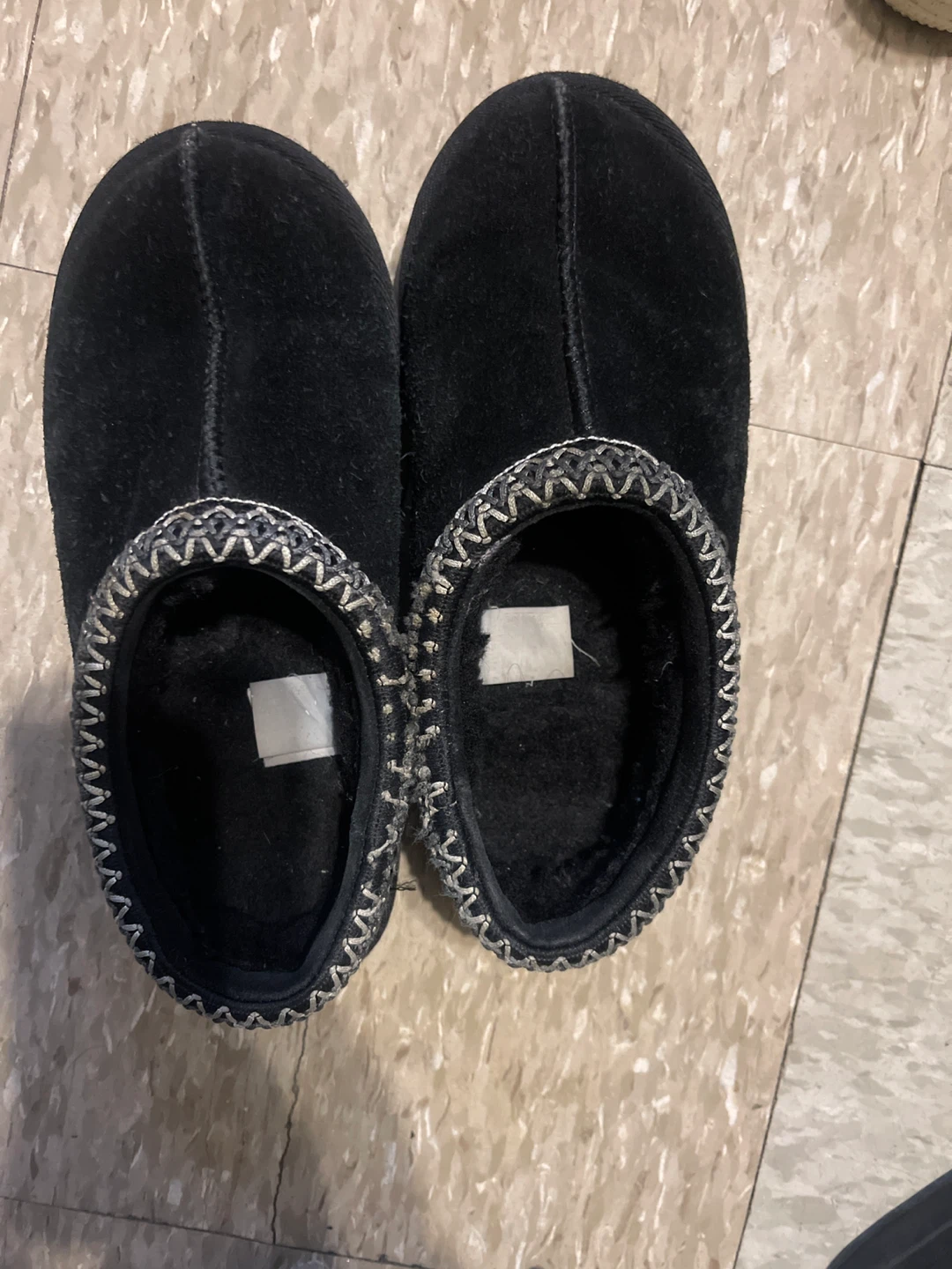 UGG Black Suede Slippers
