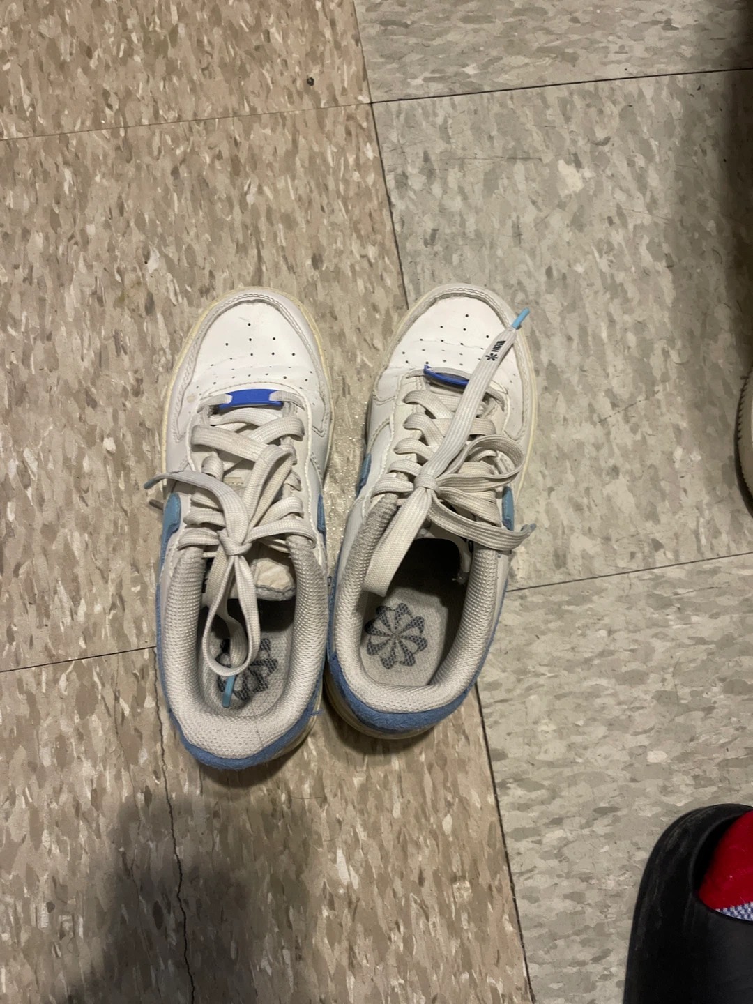 Nike Air Force 1 White & Blue Sneakers - photo 2