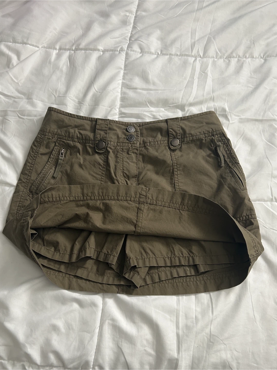 Y2K Vintage New York & Company Army Green Mini Skort - photo 2