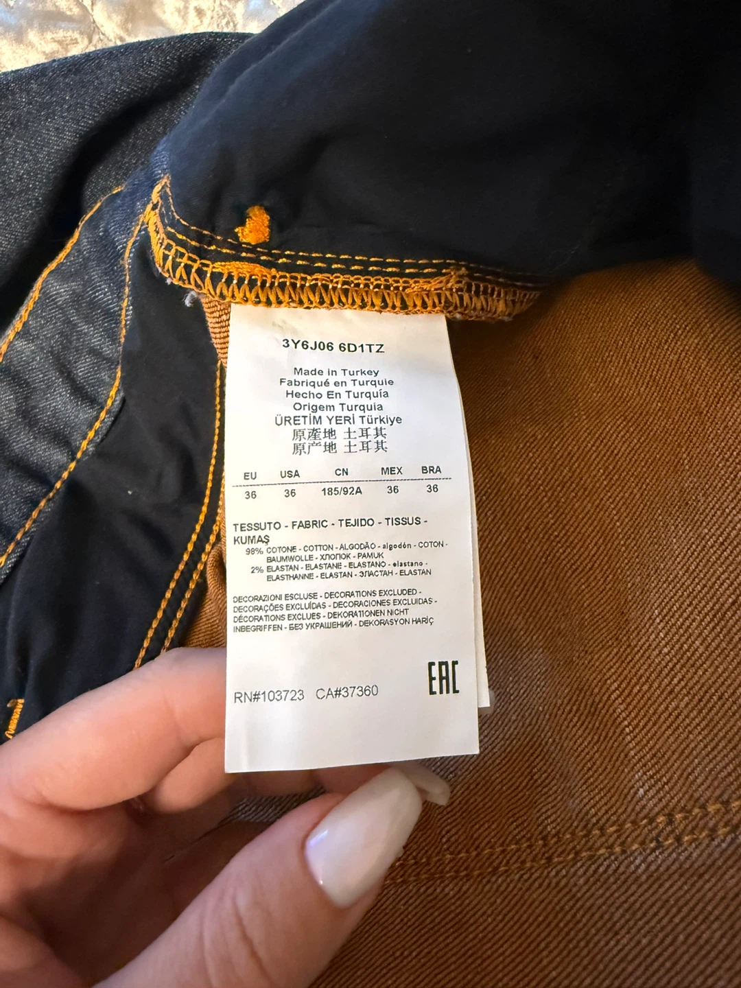 Armani Jeans men’s denim jeans, size W36 - photo 4