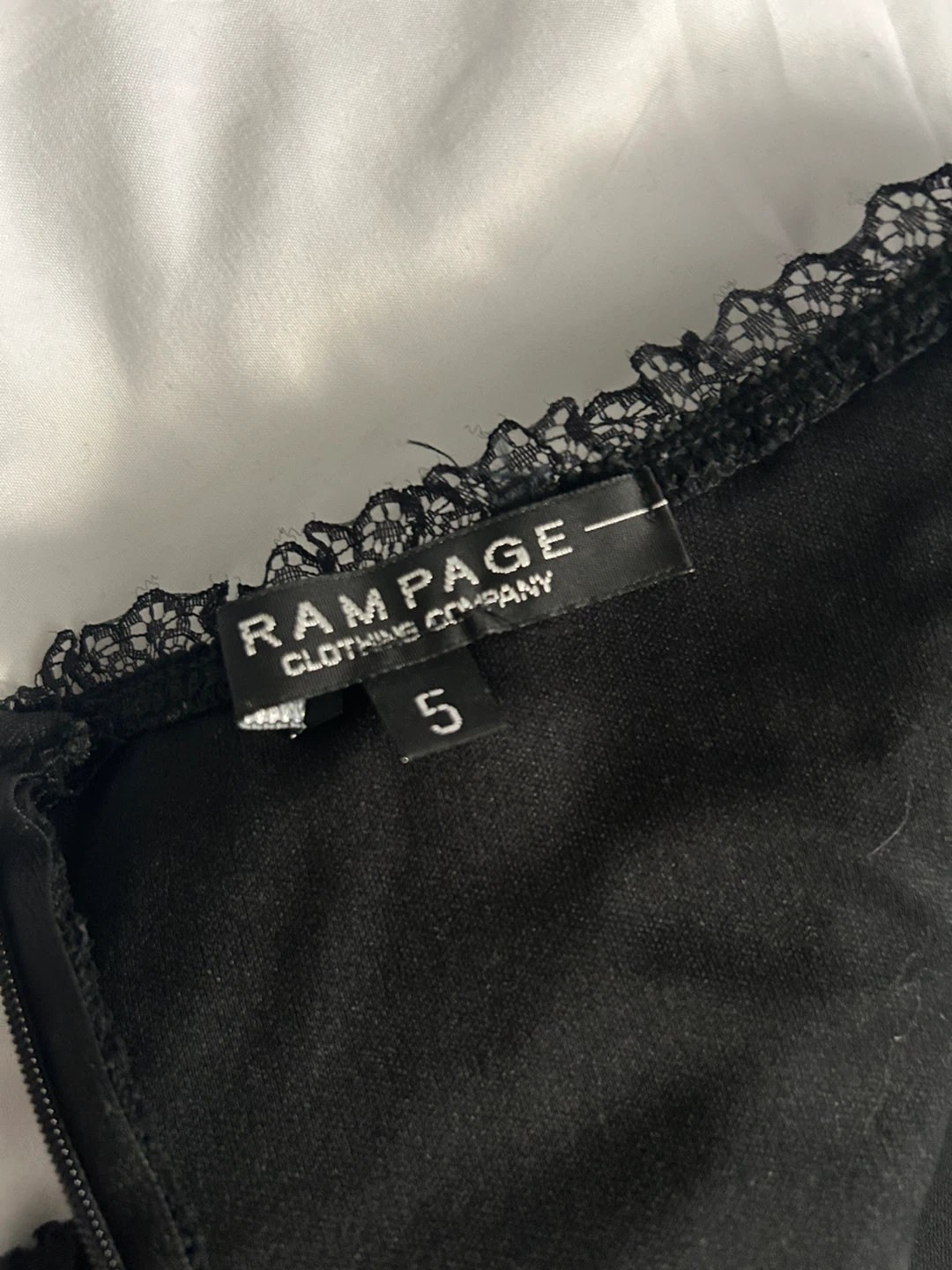Vintage Y2K Rampage Black Ruched Lace Trimmed Strapless Top - photo 4