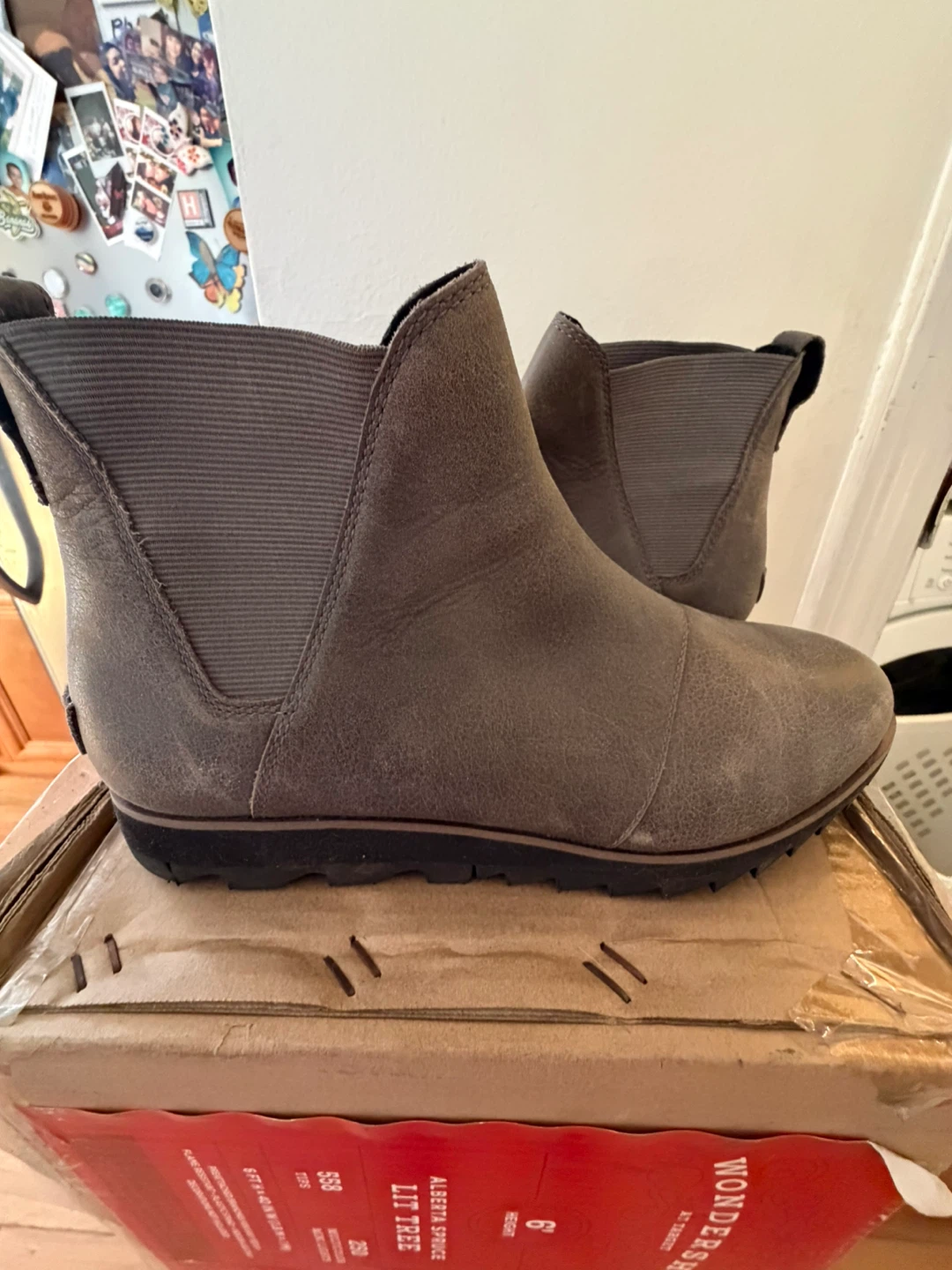 Sorel Women's Wedge Ankle Boots - Grey Suede