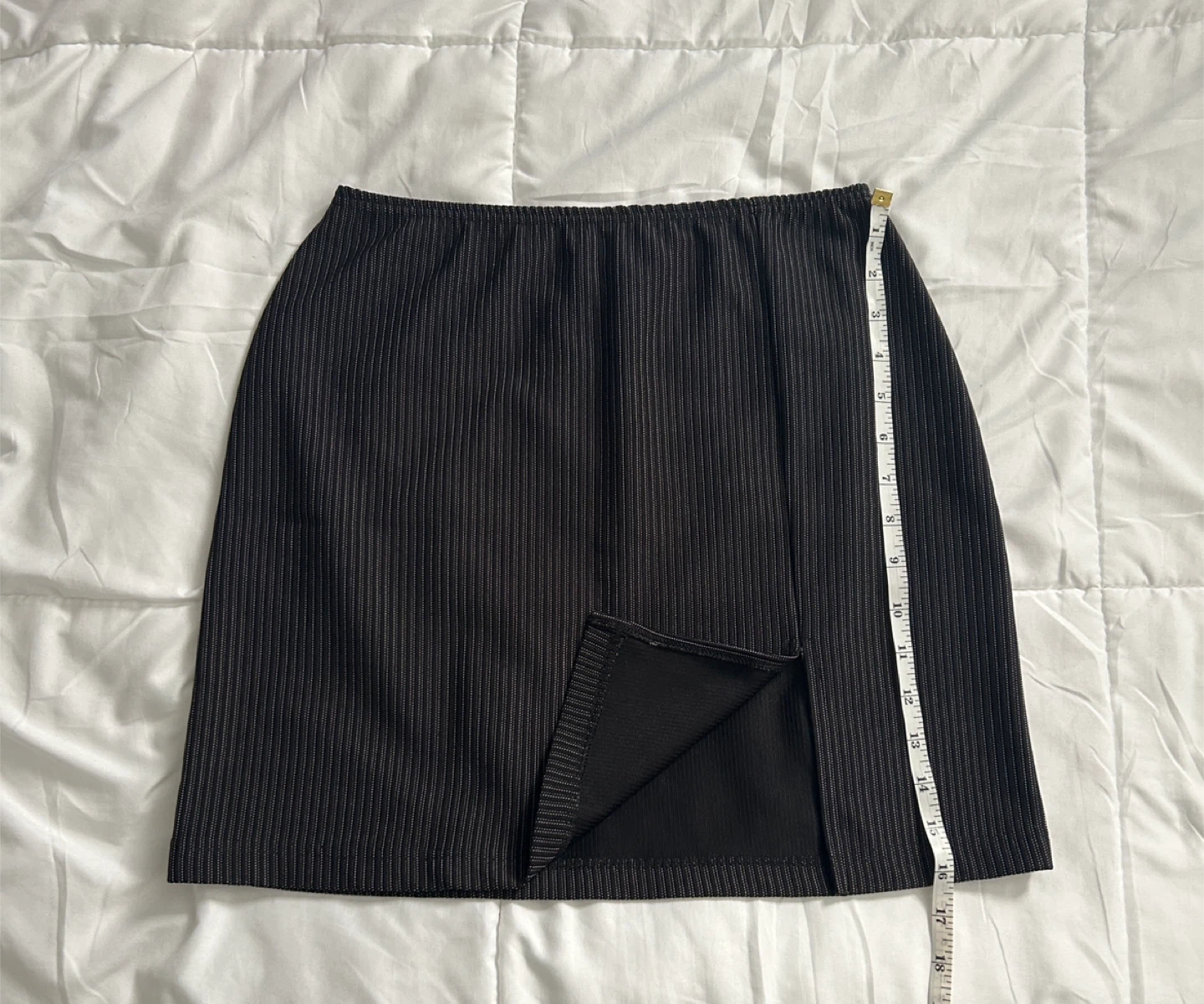 Vintage 90s Dynamite Black Ribbed Mini Skirt - photo 2