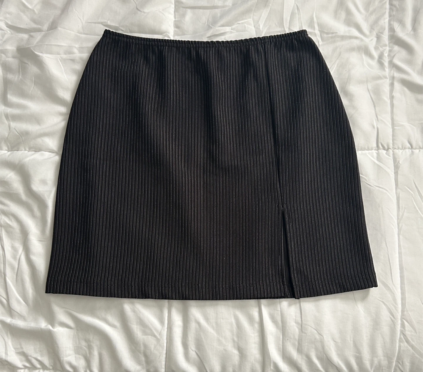 Vintage 90s Dynamite Black Ribbed Mini Skirt